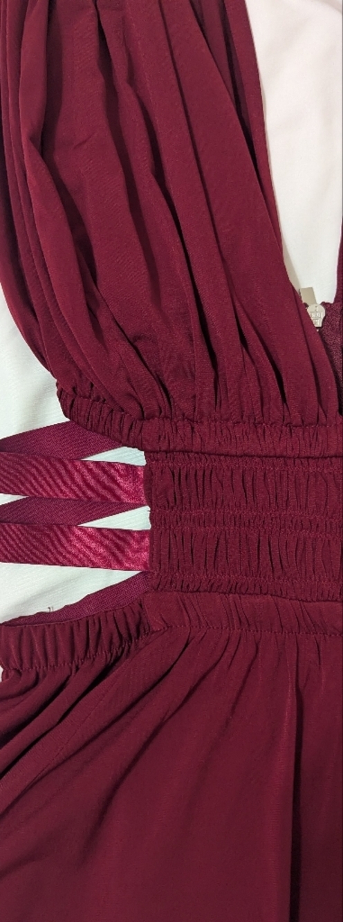 NWT Express Sleeveless Cutout Mini Dress, Color Wine Size S/P - Picture 5 of 15